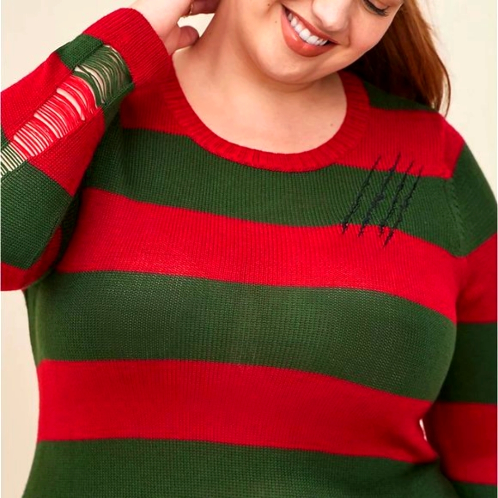 ❤️NWT VINTAGE TORRID NIGHTMARE ON ELM STREET FREDDY KRUGER COSTUME DRESS PLUS - Picture 3 of 12